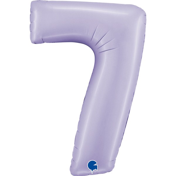 Grabo Folienballon Zahl 7 Satin Lilac 100cm/40"