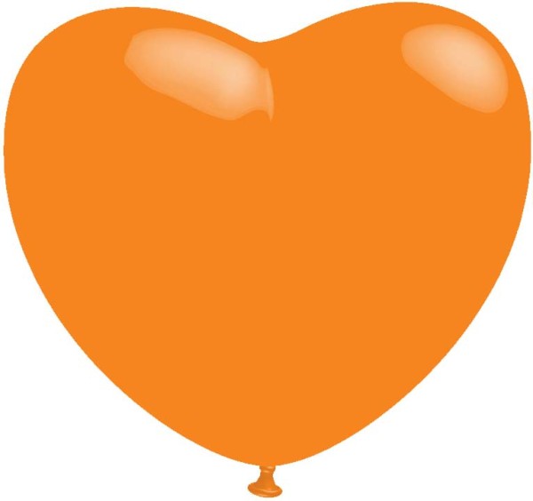 BWS Latexballon Pastel Orange Heart 43cm/17" 100 Stück