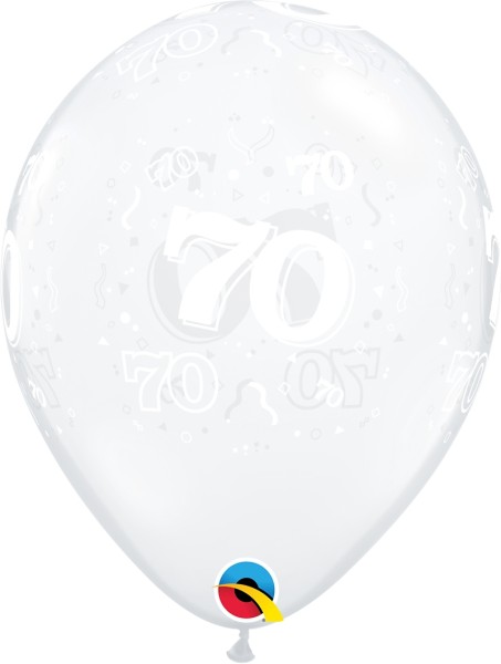 Qualatex Latexballon 70-A-Round Diamond Clear 28cm/11" 50 Stück