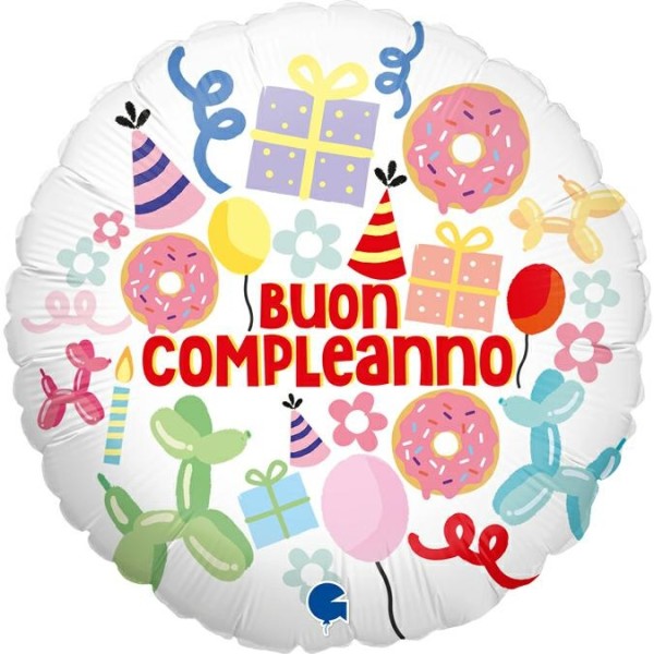 Grabo Folienballon Buon Compleanno Candy 45cm/18"