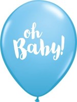 Qualatex Latexballon Oh Baby! Pale Blue 28cm/11" 25 Stück  Qualatex Latexballon Oh Baby! Pale Blue 28cm/11" 25 Stück
