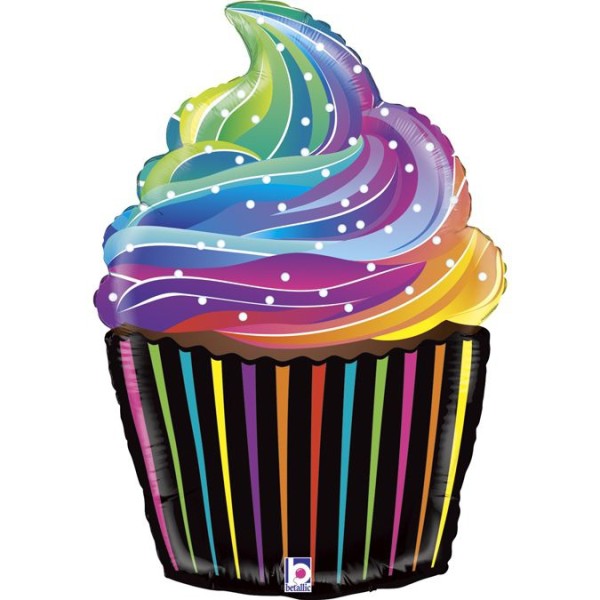 Betallic Folienballon Shape Rainbow Cupcake 70cm/27"