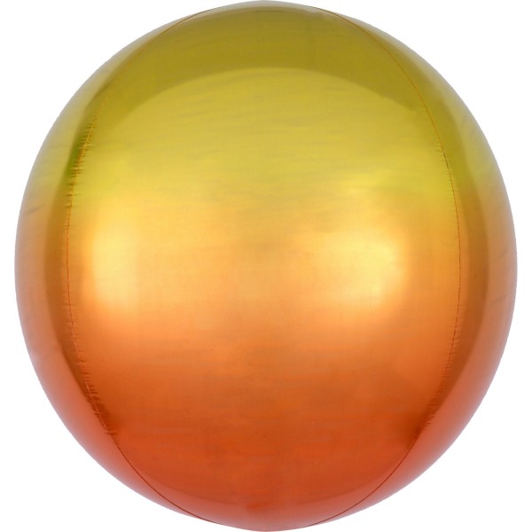 Anagram Folienballon Orbz Ombré Yellow & Orange 40cm/16" (unverpackt)
