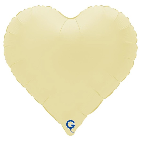 Grabo Folienballon Heart Sweetie Soft Matte French Butter 45cm/18" (unverpackt)