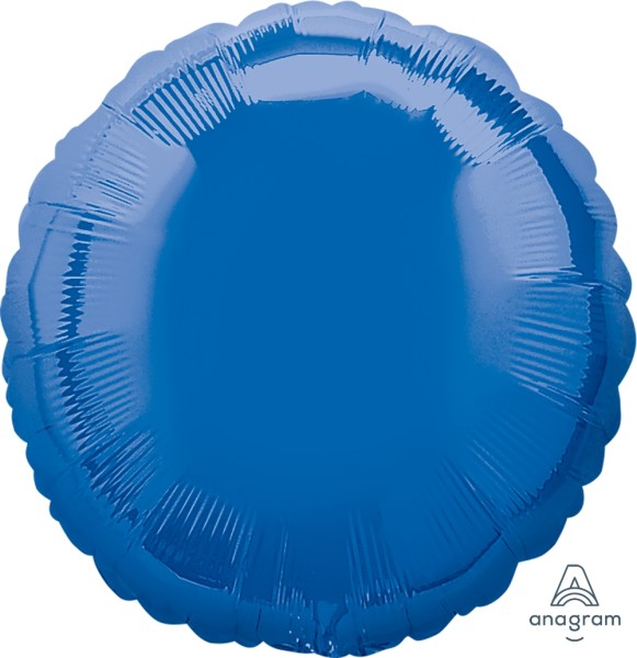 Anagram Folienballon Rund Dark Blue 45cm/18" (unverpackt)