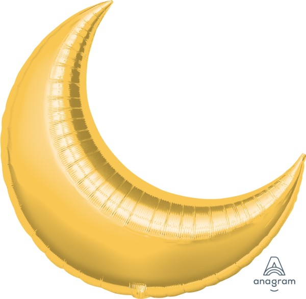 Anagram Folienballon Mond Gold (Crescent Gold) 90cm/35"