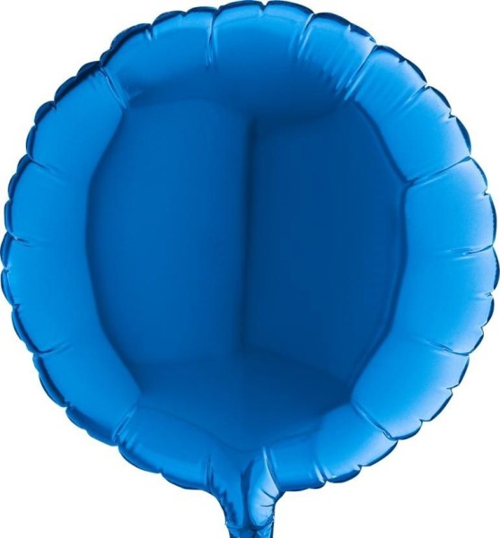 Grabo Folienballon Rund Blue 23cm/9" (unverpackt)