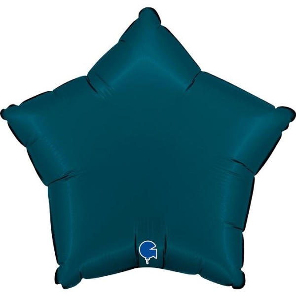 Grabo Folienballon Star Satin Petrol Blue 45cm/18" (unverpackt)