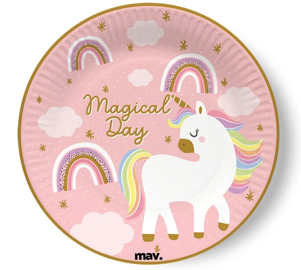 Maverick Pappteller klein "Magical Day" 18cm, 8 Stück