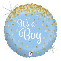 Betallic Folienballon Glittering It's a Boy Holo 45cm/18"  Betallic Folienballon Glittering It's a Boy Holo 45cm/18"