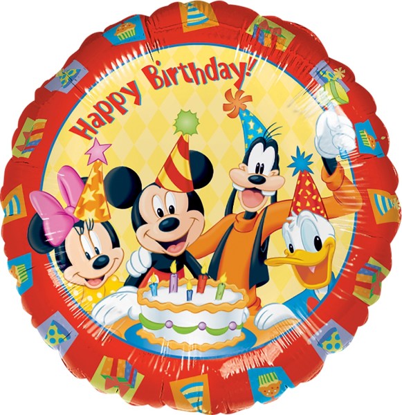 Anagram Folienballon "Mickey Happy Birthday" 43cm / 17''