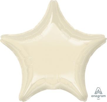 Anagram Folienballon Stern Iridescent Pearl Ivory 50cm/20" (unverpackt)