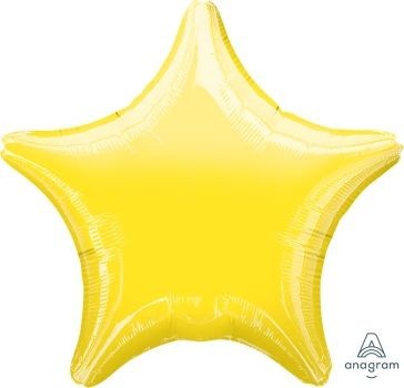 Anagram Folienballon Stern Metallic Yellow 50cm/20" (unverpackt)