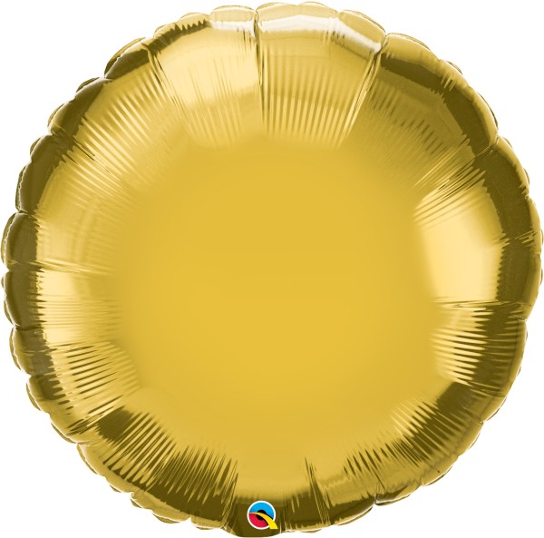 Qualatex Folienballon Rund Metallic Gold 90cm/36" (unverpackt)