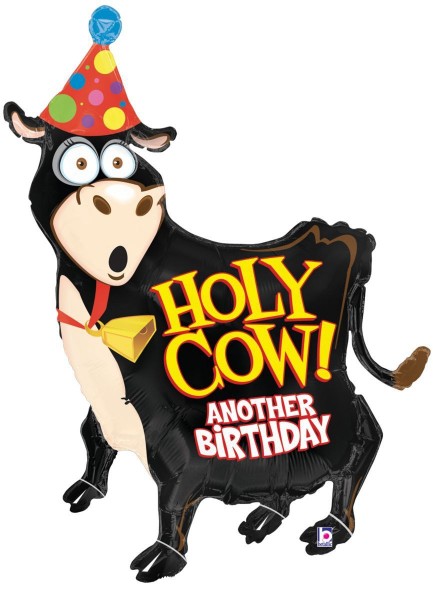 Betallic Folienballon Holy Cow Birthday 105cm/42"
