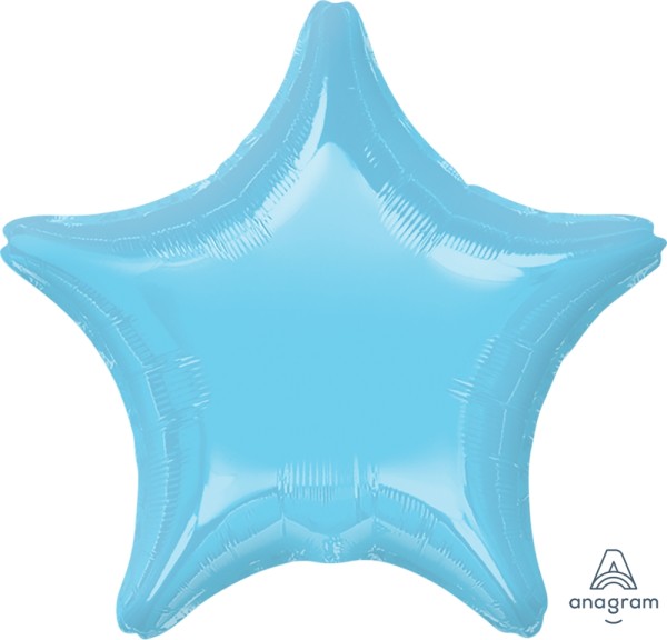 Anagram Folienballon Stern Iridescent Pearl Lite Blue 50cm/20" (unverpackt)