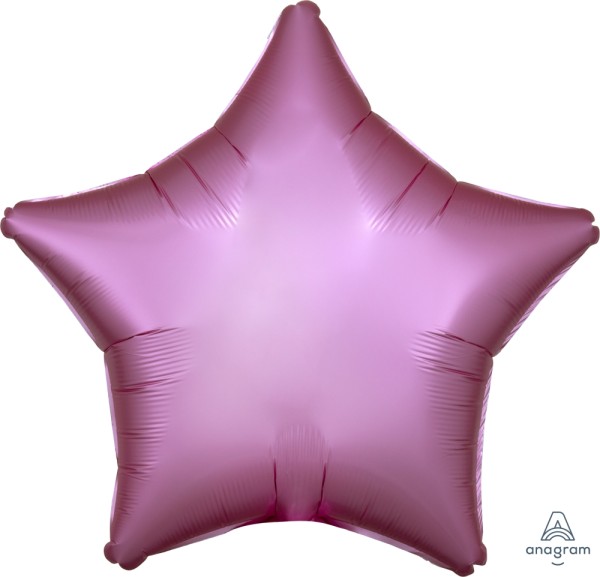 Anagram Folienballon Stern Satin Flamingo 50cm/20" (unverpackt)