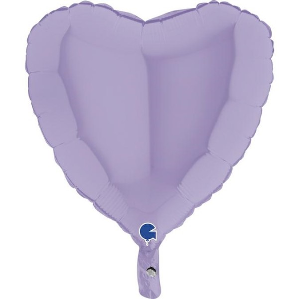 Grabo Folienballon Heart Matte Lilac 45cm/18" (unverpackt)