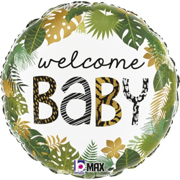 Betallic Folienballon Jungle Welcome Baby 45cm/18"