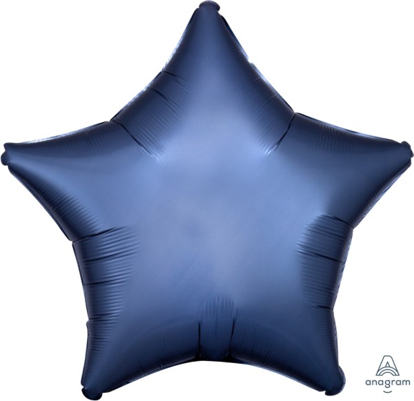 Anagram Folienballon Stern Satin Steel Blue 50cm/20" (unverpackt)