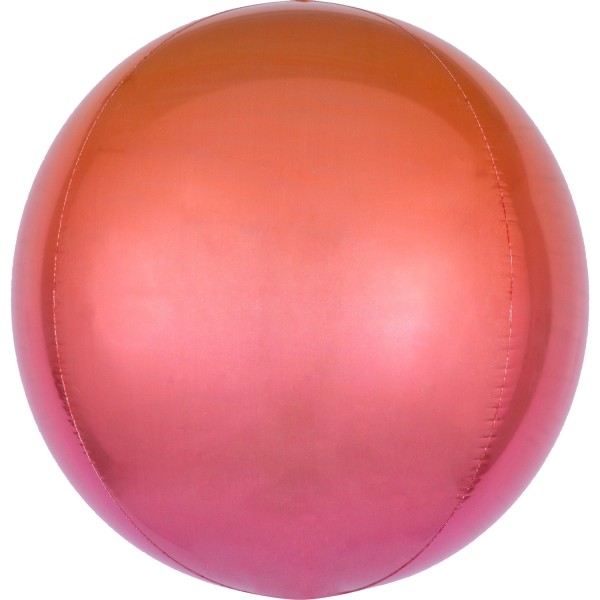 Anagram Folienballon Orbz Ombré Red & Orange 40cm/16" (unverpackt)