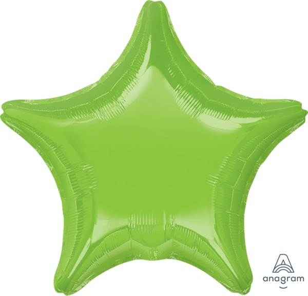 Anagram Folienballon Stern Iridescent Lime Green 50cm/20" (unverpackt)