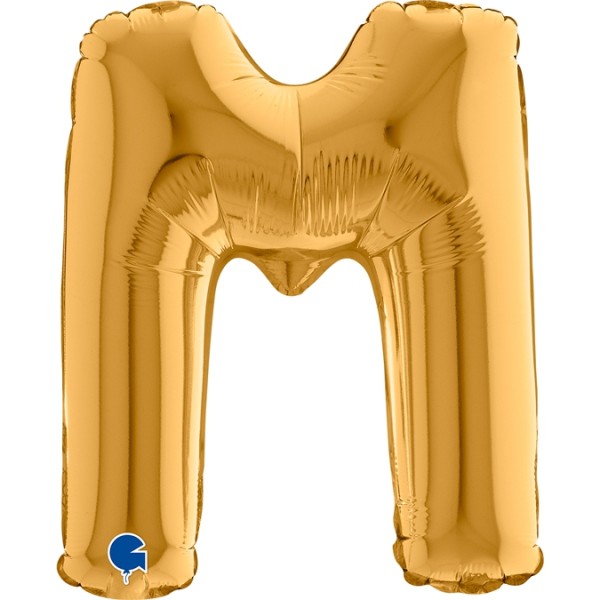 Grabo Folienballon Buchstabe M Gold 35cm/14"