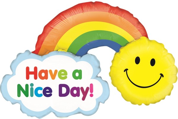 Betallic Folienballon Mini Have a Nice Day Rainbow 35cm/14" (unverpackt)