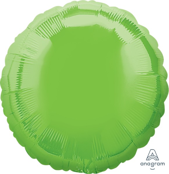 Anagram Folienballon Rund Iridescent Lime Green 45cm/18" (unverpackt)