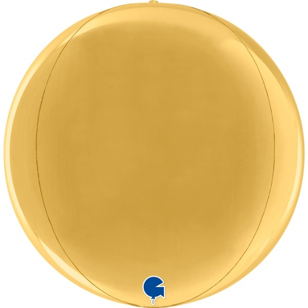 Grabo Folienballon Globe Gelbgold 4D 30cm/11"