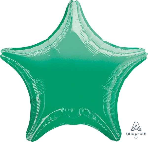 Anagram Folienballon Stern Metallic Green 50cm/20" (unverpackt)