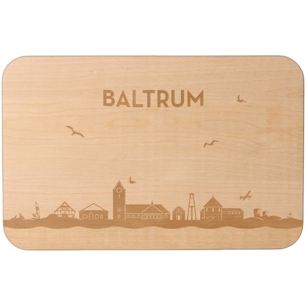 Goodtimes Frühstücksbrett Skyline Baltrum 23cm x 15cm x 1cm