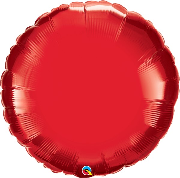 Qualatex Folienballon Rund Ruby Red 45cm/18"