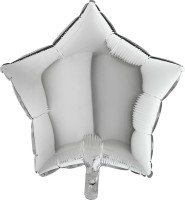 Grabo Folienballon Star Silver 45cm/18" (unverpackt)  Grabo Folienballon Star Silver 45cm/18" (unverpackt)