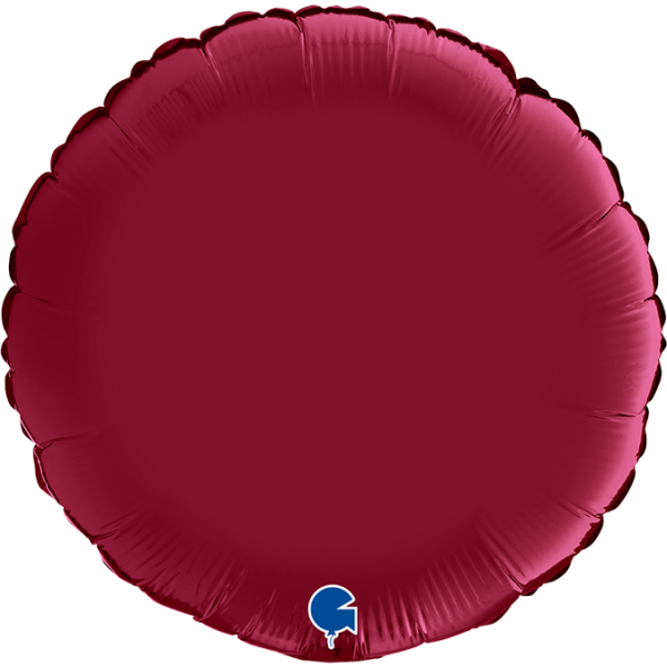 Grabo Folienballon Rund Satin Cherry 45cm/18" (unverpackt)