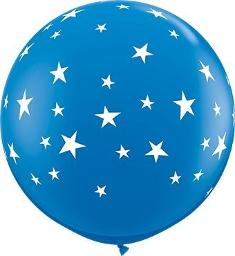 Qualatex Latexballon Standard Contempo Stars Dark Blue 90cm/3' 2 Stück
