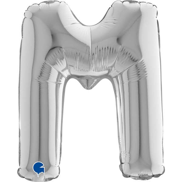 Grabo Folienballon Buchstabe M Silver 35cm/14"