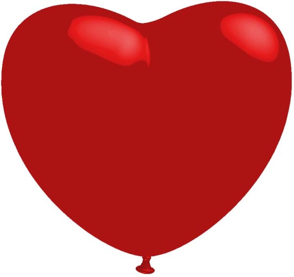 BWS Latexballon Pastel Dunkelrot Heart 43cm/17" 100 Stück