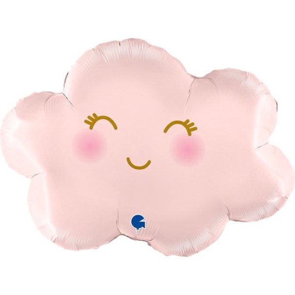 Grabo Folienballon Shape Cloudy Satin Pastel Pink 60cm/24"