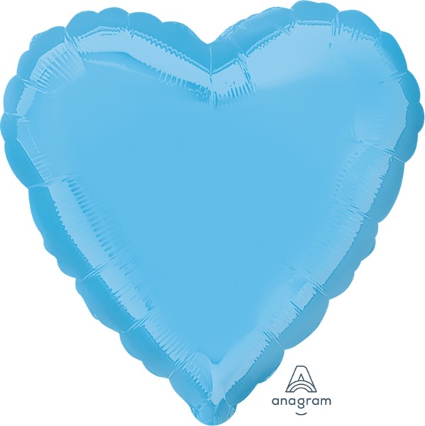 Anagram Folienballon Herz Pale Blue 45cm/18" (unverpackt)