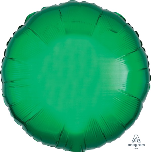 Anagram Folienballon Rund Metallic Green 45cm/18" (unverpackt)