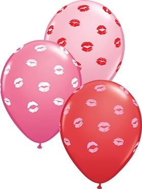 Qualatex Latexballon Kissey Lips Sortiment 28cm/11" 6 Stück