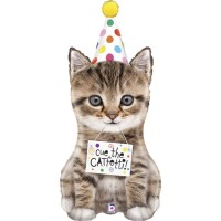 Betallic Folienballon Cue The Confetti Cat 105cm/41"  Betallic Folienballon Cue The Confetti Cat 105cm/41"