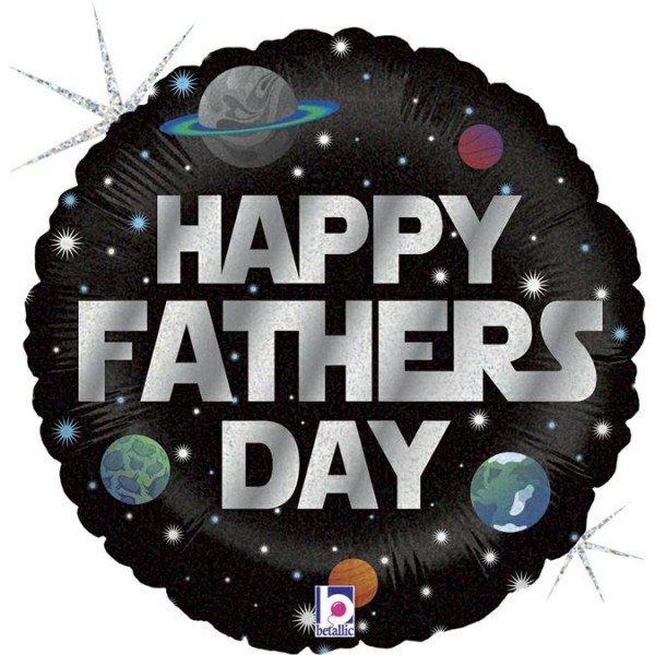 Betallic Folienballon Happy Fathers Day Holo 45cm/18"