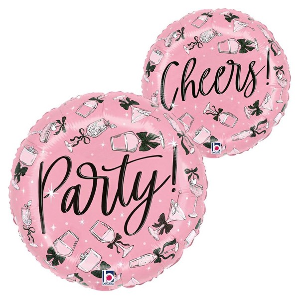 Betallic Folienballon Black Bow Party Drinks 45cm/18"