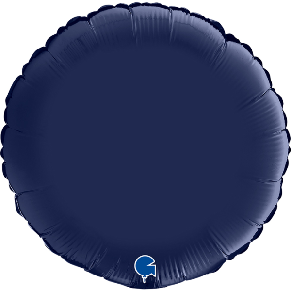 Grabo Folienballon Rund Satin Navy Blue 45cm/18" (unverpackt)