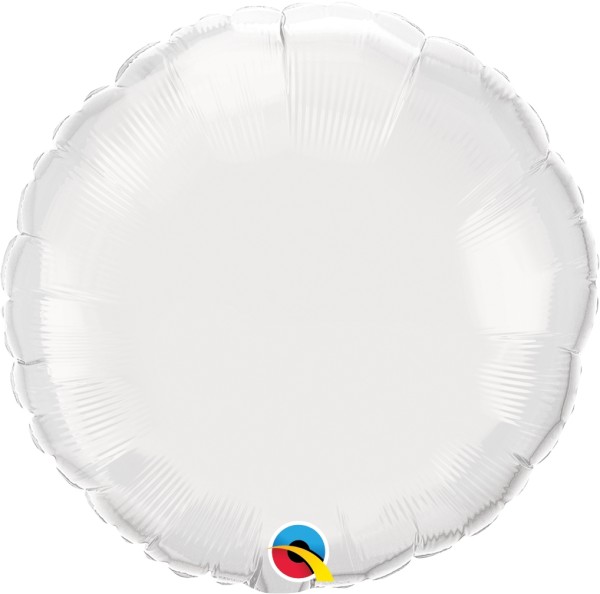 Qualatex Folienballon Rund White 45cm/18"