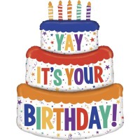 Betallic Folienballon Special Delivery B-Day Cake 120cm/4'  Betallic Folienballon Special Delivery B-Day Cake 120cm/4'