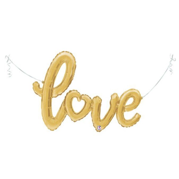 Betallic Folienballon love-Schriftzug Gold 120cm/47"