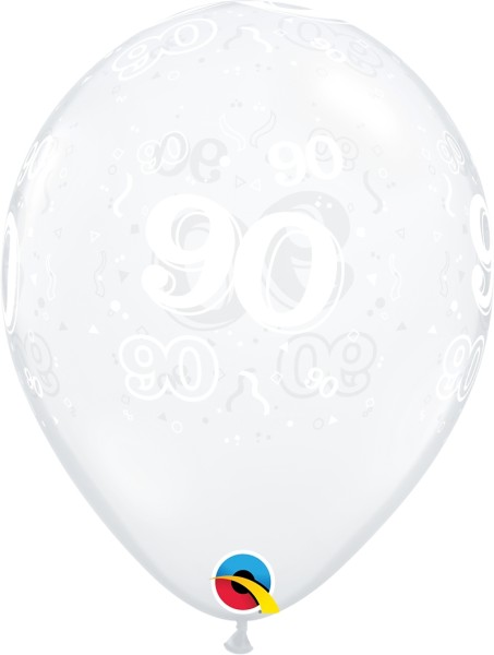 Qualatex Latexballon 90-A-Round Diamond Clear 28cm/11" 25 Stück